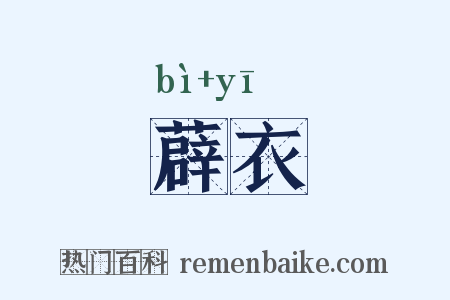 薜衣是什么意思的图片